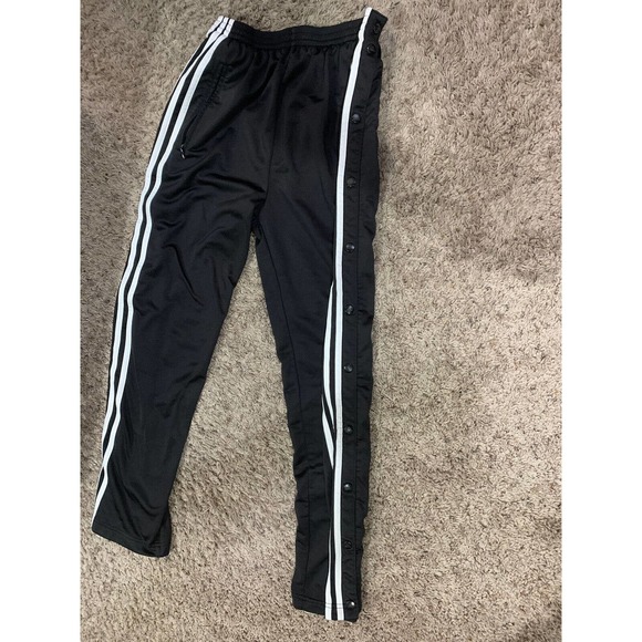 Vintage Adidas Tear Away Black Track Pants Size Men's Small - Picture 2 of 5